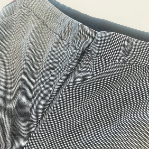 ZARA Perfect Gray Texture Red White & Black Striped Slim-Leg Pants - SO CHIC! - Picture 6 of 10